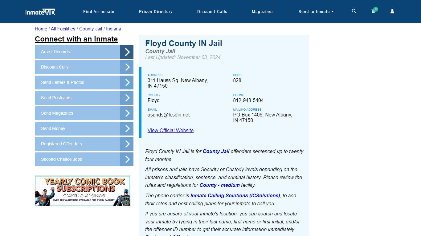 Floyd County IN Jail - Inmate Locator